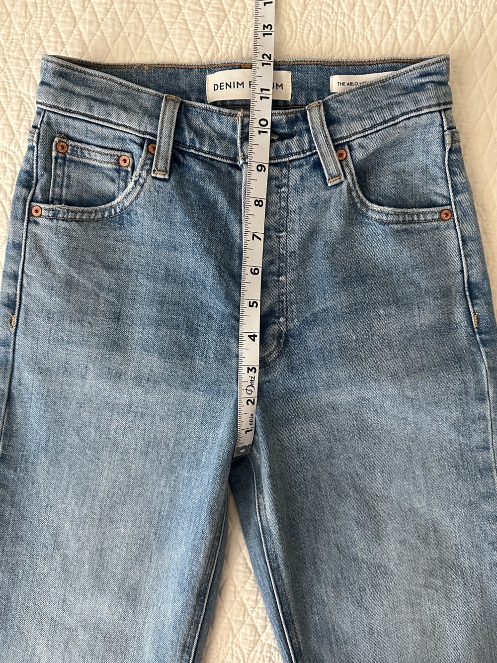 Denim Forum Aritzia The Arlo High Rise Straight Jeans Size 24 | 7 Yrs Bleu Taboo - Picture 7 of 14